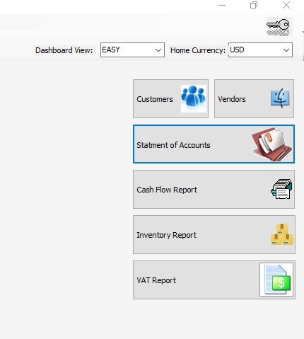 Menu to access SOA in iGreen accounting